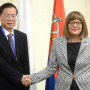 15 October 2019 National Assembly Speaker Maja Gojkovic with the Vice Chairman of the Chinese National People´s Congress Hao Mingjin